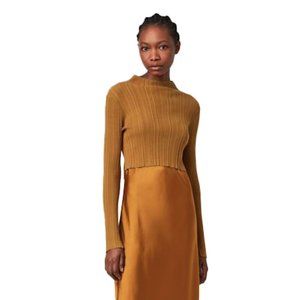 All Saints Mustard Crew Neck Sweater